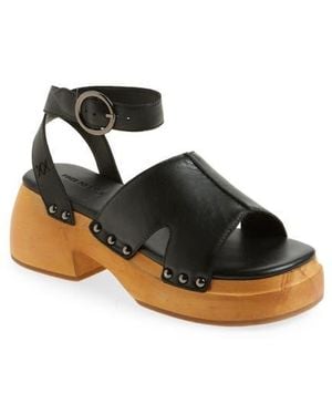 Free People Carson Leather Sandal - Black