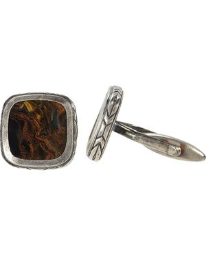 John Varvatos Pietersite Cufflinks - Metallic