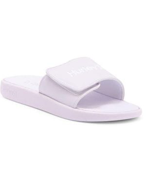 Hurley Logo Slide Sandal - White