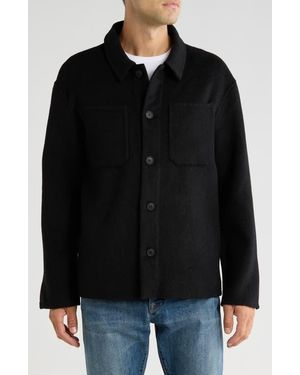 Nordstrom Wool Blend Shirt Jacket - Black