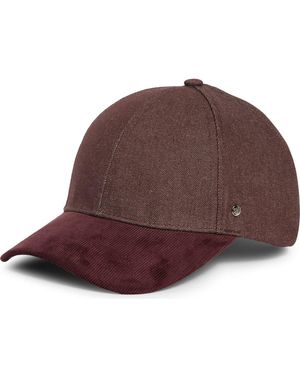 Steve Madden Corduroy Brim Denim Baseball Cap - Brown