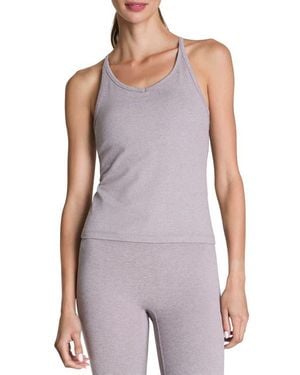 Spanx Softstretch Rib Shelf Bra Performance Tank - Purple