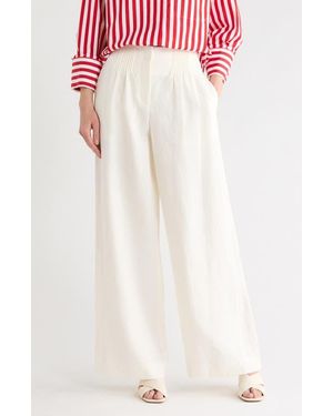 Twp Mini Pleated Linen Pants - Natural