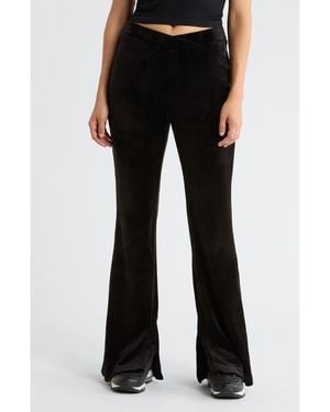 Juicy Couture Velvet Flare Leg Pants - Black