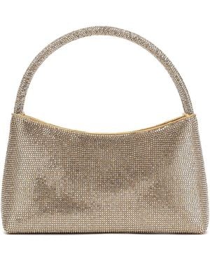 Lady Couture Dressy Rhinestone Top Handle Bag - Gray