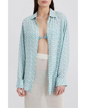 Solid & Striped The Delmore Button-Up Top - Blue