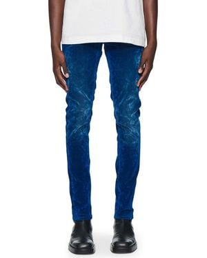 Purple Brand Velour Skinny Pants - Blue