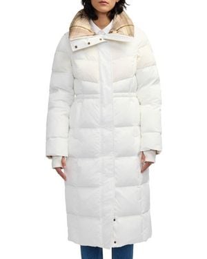 Scotch & Soda Kaatye Core Fit Water Repellent Maxi Puffer Coat - White