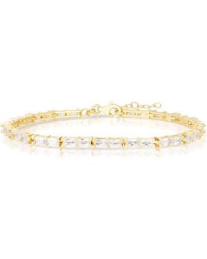 Sphera Milano Baguette Cut Cubic Zirconia Tennis Bracelet - Metallic