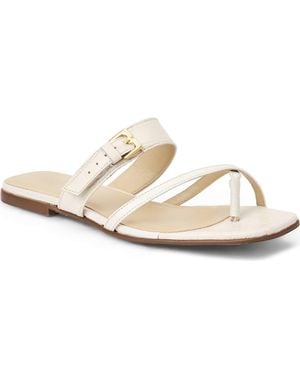 Bruno Magli Noela Croc Embossed Slide Sandal - White