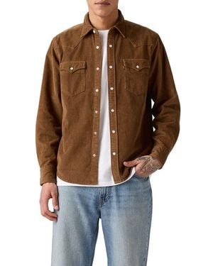 Levi's Classic Western Standard Long Sleeve Button-Up Shirt - Brown