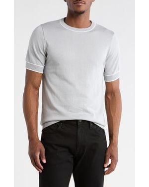 T.R. Premium Textured Short Sleeve Sweater - Gray