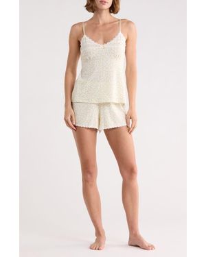 Laura Ashley Print Short Pajamas - Natural