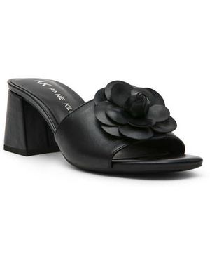 Anne Klein Milstone Flower Sandal - Black