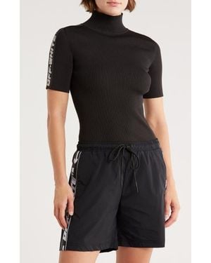 Off-White c/o Virgil Abloh Logo Band Mock Neck Top - Black