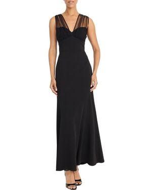Maggy London Illusion Maxi Cocktail Dress - Black