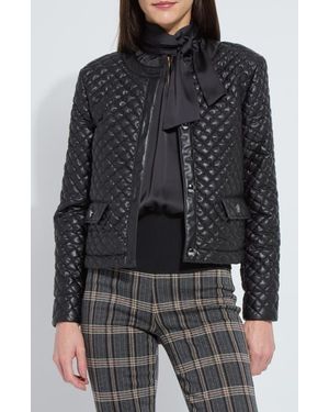 Lyssé Aurelle Quilted Faux Leather Jacket - Black