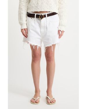 Denimist Brooke Distressed Denim Shorts - White