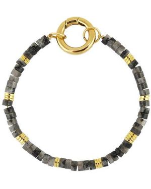 Rebel Semiprecious Stone Bracelet - Metallic