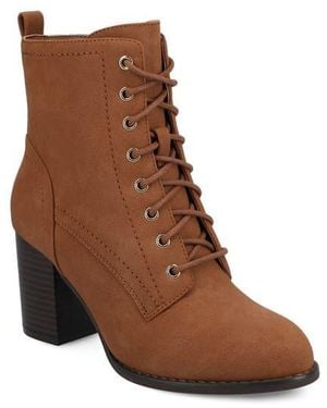 Journee Collection Journee Baylor Lace-Up Boot - Brown