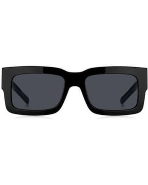 BOSS 54Mm Rectangular Sunglasses - Black