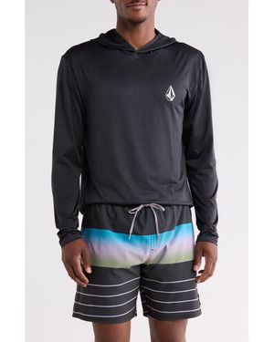 Volcom Deathly Stones Hooded Sun Shirt - Black