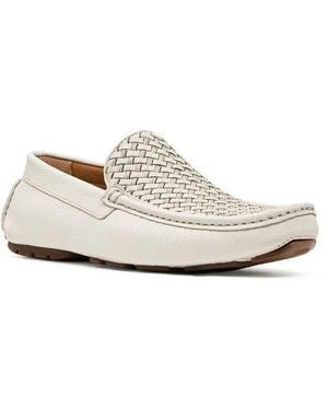 Donald J Pliner Woven Leather Driver - White