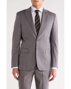 Tahari Slim Fit Blazer - Gray