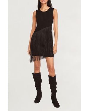 The Good Journey Fringe Minidress - Black