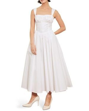 FREEMARKET Cotton Midi Dress - White