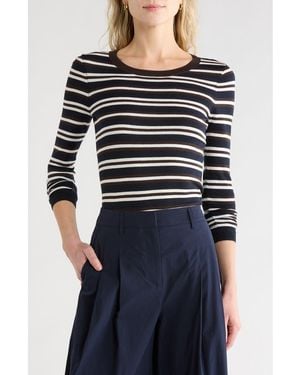 Twp Striped Second Skin Top - Black