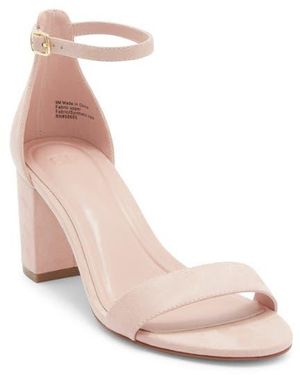BP. Frenchie Block Heel Ankle Strap Sandal - Pink