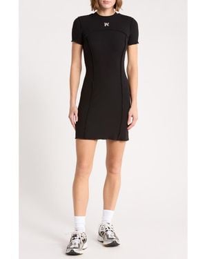 Palm Angels Exposed Seam Minidress - Black