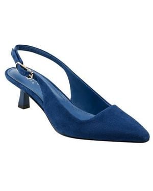 Marc Fisher Kory Pointed Toe Kitten Heel Pump - Blue