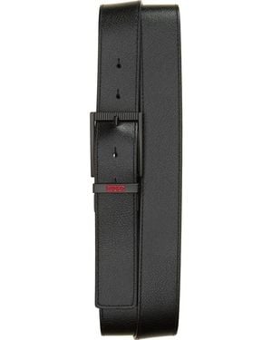 BOSS Gilbert Leather Belt - Gray