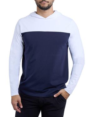 Xray Jeans Colorblock Hooded Sweatshirt - Blue
