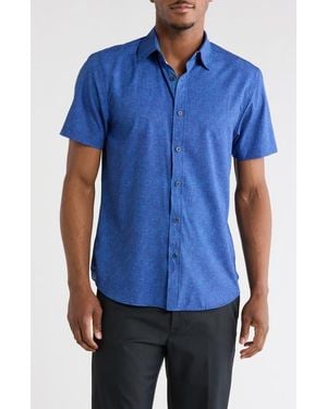 Con.struct Short Sleeve Woven Shirt - Blue