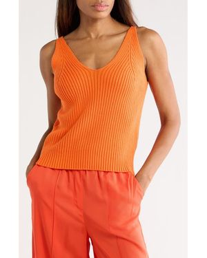 FRNCH Edith Cotton Sweater Tank - Orange