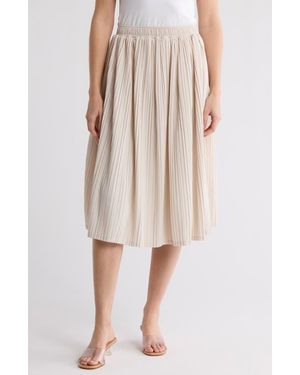Adrianna Papell Satin A-line Skirt In Green