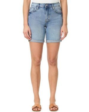 Kensie 7" Double Roll Cuff Shorts - Blue