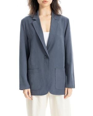 Max Studio Single Button Blazer - Blue