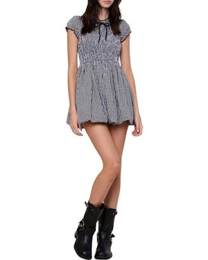 Sky To Moon Fit And Flare Minidress - Gray