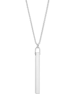 Brook and York Vertical Bar Pendant Necklace - White