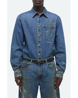 Helmut Lang Painted Denim Shirt - Blue