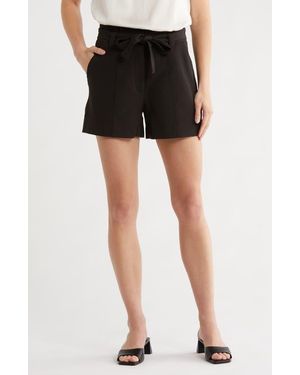 Catherine Malandrino Belted Paperbag Shorts - Black