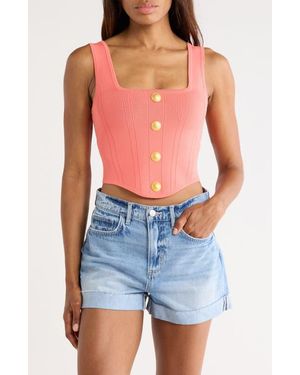 L'Agence Saga Square Neck Tank - Pink