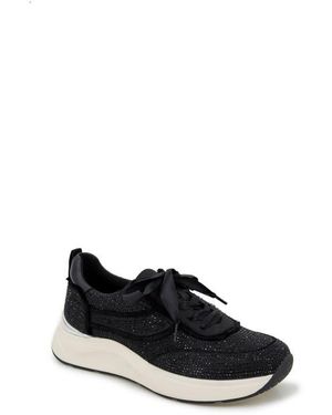 Kenneth Cole Claire Rhinestone Embellished Sneaker - Black