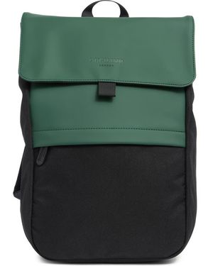 Duchamp Rubberized Two-Tone Rolltop Backpack - Green