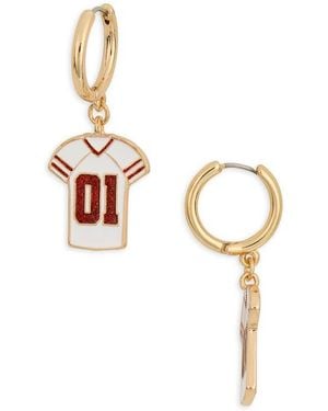 Leith Football Jersey Drop Earrings - Metallic