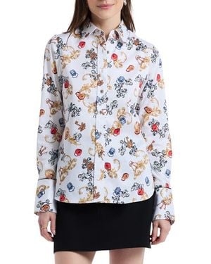 Robert Graham Priscilla Long Sleeve Woven Shirt - Gray